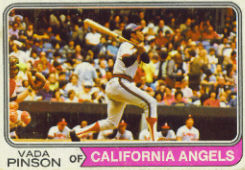 1974 Topps Baseball Cards      490     Vada Pinson
